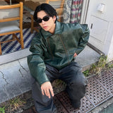 Multiple Chucks Fake Leather Jacket