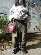 Heisei徽標寬Tuck牛仔褲