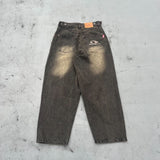 Heisei徽標寬Tuck牛仔褲