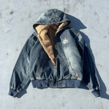 國王徽標slub牛仔布郵編