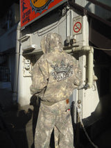 國王徽標slub牛仔布郵編