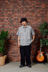 군사 여름 줄무늬 셔츠