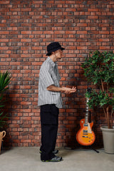 군사 여름 줄무늬 셔츠