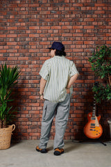 군사 여름 줄무늬 셔츠