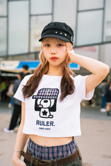 Boxy ruler check tee