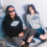 Blur logo zip hoodie