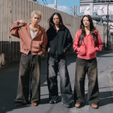 powder fade zip hoodie