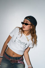 Tribal logo glitter tee