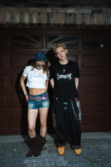 Tribal logo glitter tee