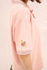 자수 꽃 폴로 셔츠