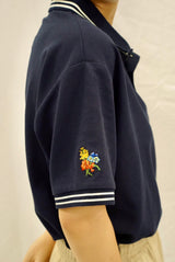 자수 꽃 폴로 셔츠