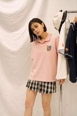 자수 꽃 폴로 셔츠