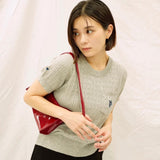 Short Sleeve Cable Knit