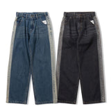 側線突破直牛仔布