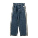 側線突破直牛仔布