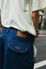 Brushed Cargo Half Denim Pants