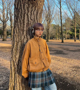 가짜 스웨이드 블루슨