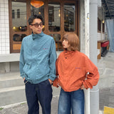 stand neck nylon blouson