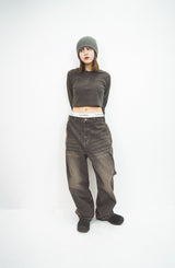 皇冠徽標牛仔褲