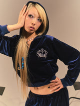Tiara Logo Velor Hoodie 【9090girl】