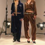 Tiara Logo Velor Pants 【9090girl】