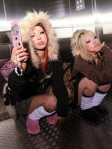 I Love bestie Far Zip Hoodie【9090 girl】