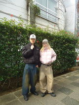 Heisei徽標寬Tuck牛仔褲