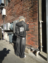 國王徽標slub牛仔布郵編