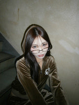 Tiara Logo Velor Hoodie 【9090girl】