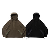 반 zip 양털 파카