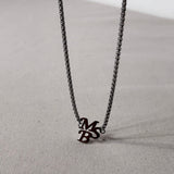 logo charm necklace (316L)