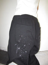 Ninety Girl Sequined Feather Logo Sweat pants
