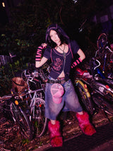 Ninety Girl Logo Buggy Jorts