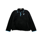 writing flower logo fleece half zip