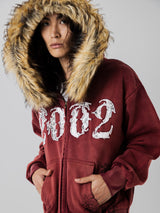 褪色骷髅狮子座连帽衫