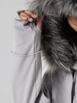 Asymmetry Sweat Fur Hoodie
