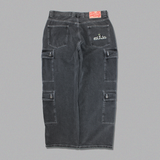 Double Denim Cargo Pants