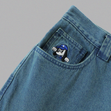 Double Denim Cargo Pants