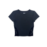 back lace ribbon tee