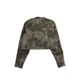 Cropped Fake Leather Jacket