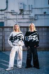 Genzai Boro 큰 로고 니트