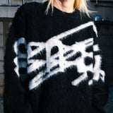 Genzai Boro 큰 로고 니트