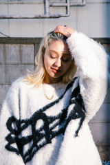 Genzai Boro 큰 로고 니트