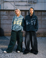 genzai寬鬆的牛仔貨物褲