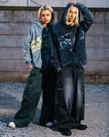 genzai寬鬆的牛仔貨物褲