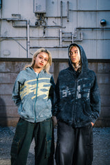 genzai大徽標拉鍊連帽衫