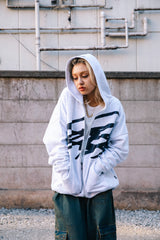 genzai大徽標拉鍊連帽衫