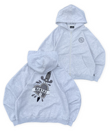 心紋身拉鍊連帽衫