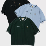 “ B”徽章針織polo襯衫