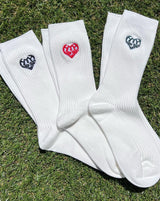 heart patch socks